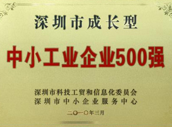 Top 500 Growing Small and Medium Enterprises in Shenzhen